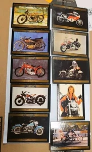 LOTE DE 10 TARJETAS DE COLECCIONISTA HARLEY DAVIDSON MOTOCICLETAS USADAS - Imagen 1 de 11