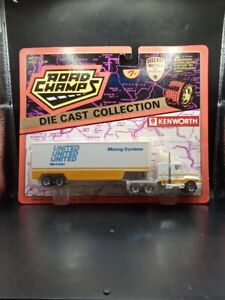 1994 Road Champs 1/43 Scale Diecast Metal Kenworth United Moving Truck 