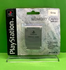 Sony PlayStation 1 PS1 Memory Card Gray SCPH-1020 E Brand New Sealed In Pack - Picture 1 of 3