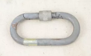 Claudius Simond Chamonix - Mosquetón ovalado, cerradura de tornillo de acero, vintage años 50-60 - Imagen 1 de 9