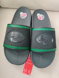 Nike Off Court Slides New York Jets Mens Size 12 New Black NWT Sandals Shoes NFL - Picture 1 of 7