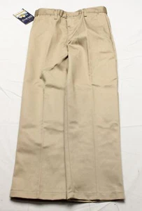 Galaxy By Harvic Boy's Flat Front School Uniform Pants ZS6 Beige Size: 6 NWT - Picture 1 of 4