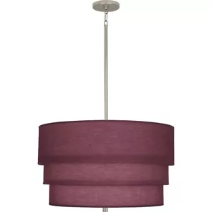 Robert Abbey Decker 3 Light 15" Pendant, Polished Nickel/Vintage Wine - VW142 - Picture 1 of 1