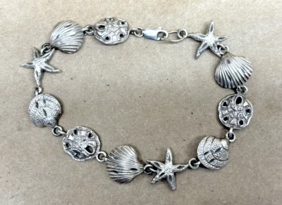 Pulsera de plata de ley de 8" de criatura marina 14,37 g Foto 1 de 4