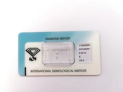 0,04 CT E VS2 DIAMANTE NATURAL en blister certificado IGI Foto 1 de 4