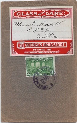 1928 Orillia a Orillia, Canadá solo 2c edición Confederación (56880) Foto 1 de 2