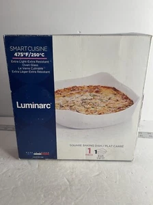 Luminarc 11.25” Square Smart Cuisine Glass Baking Dish Oven Baker 3.2 qt White - Picture 1 of 3