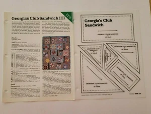 Georgia's Club Sandwich Quilt Pattern Spinning Spools  - Picture 1 of 2