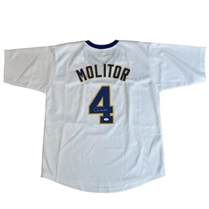 Paul Molitor Signed Milwaukee Brewers Custom Jersey (JSA Authenticated) MLB - Picture 1 of 5