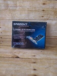 Genuine Sabrent 6-Channel PCI Sound Card SBT-SP6C Sealed