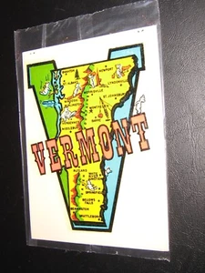 Vintage  Decal Travel  Souvenirs Car Luggage Vermont - Picture 1 of 1