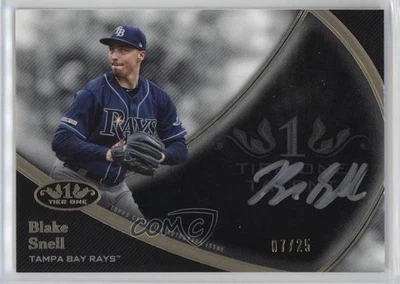 2020 Topps Tier One Talent Silver Ink /25 Blake Snell #T1TA-BSN Auto - Image 1 of 2