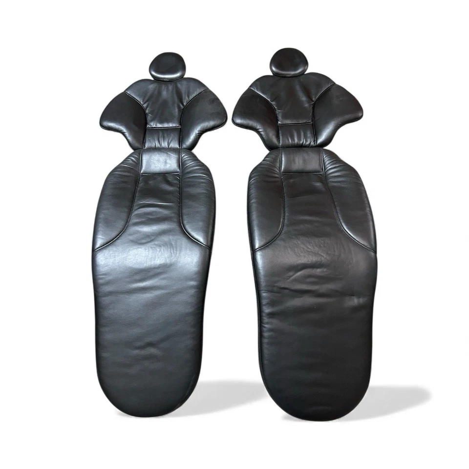 Adec 411  Black Cushion Upholstery, Retainer Clips And Plastic Backing. - Image 1 of 4