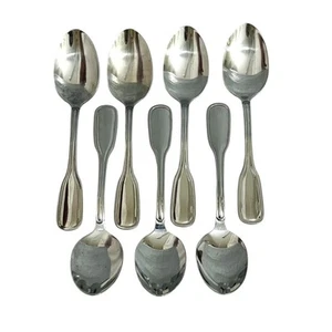 Winco 18-8 Stainless Steel Oxford Teaspoon Flatware 6 3/8" Lot of 7 - Picture 1 of 3