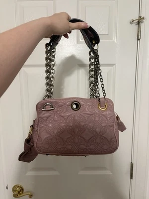 Vivienne Westwood Pink Quilted Leather Shoulder Bag with Chain Strap - Image 1 of 4