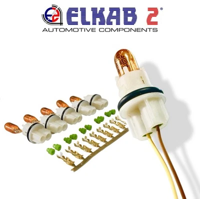 Portalampada T10 Lampadine Arancio Luci Freccie Specchio Furgone Auto, 5 PEZZI. - Imagen 1 de 4