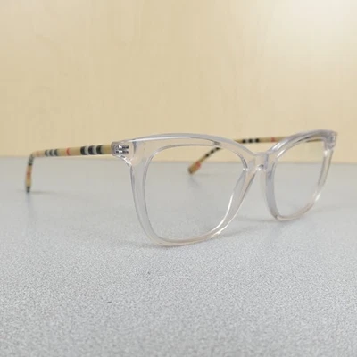 Burberry BE 2390 3889 Plastic Women's Square Eyeglasses Transparent 52-17-140 - Image 1 of 4