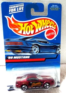 Vtg Hot Wheels Mattel 99 Mustang Lesser 420 PSSC Red Race Car 1999 NIP - Picture 1 of 6