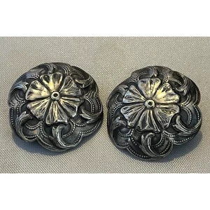 2 ANTIKE JUGENDSTIL SILBER KNOPFBEZÜGE - Bild 1 von 2