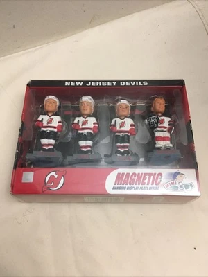 NEW JERSEY DEVILS:  RETRO 4 PLAYER MINI MAGNETIC BOBBLEHEADS 2002 - Image 1 of 4