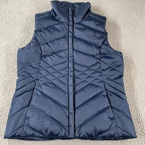 The North Face Size Small Goose Down 550 Aconcagua Puffer Vest Shady Blue - Picture 1 of 10
