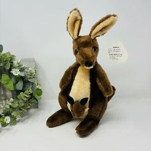 Vintage Rare Sample Kangaroo Mom & Baby Kelly Toy Plush 12” Brown Stuff Animal - Picture 1 of 9