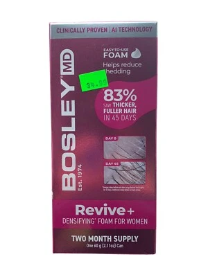 Bosley MD WOMEN'S REVIVE+ Densifying Foam Treatment Thick Full Hair Balding Thin - Image 1 of 3