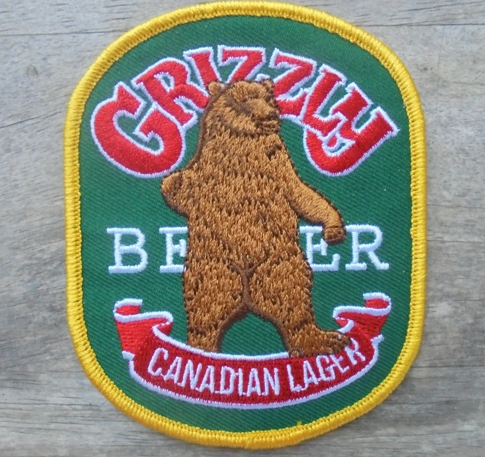 CERVEZA GRIZZLY-CANADIAN LAGAR HIERRO EN PARCHE 3,75 POR 3" Foto 1 de 1