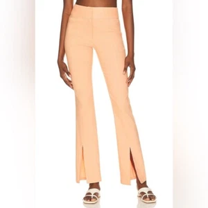 Pantalones Lovers + Friends Mezcla de Lino Dobladillo Dividido Prudencia Coral Talla XS - Imagen 1 de 7