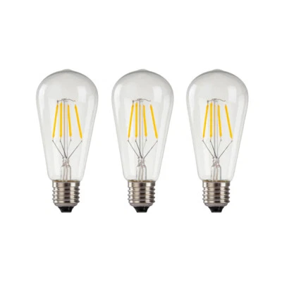 3X  E27 LED Bulb 4W ST64 220~250V Globe Warm White Lights Home Lighting Fixtures - Image 1 of 4