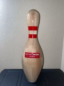 NEW! Rare BOWLMOR LANES Anaheim CA Solid Wood Bowling Pin Regulation 15”h - Picture 1 of 7