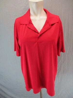 Adidas Golf Size M Mens Red Athletic Short Sleeve Pure Motion Polo Shirt 6G195 - Imagem 1 de 4