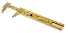 4" 100mm Brass Sliding Vernier Caliper Gauge Measuring Scale Ruler SAE & Metric