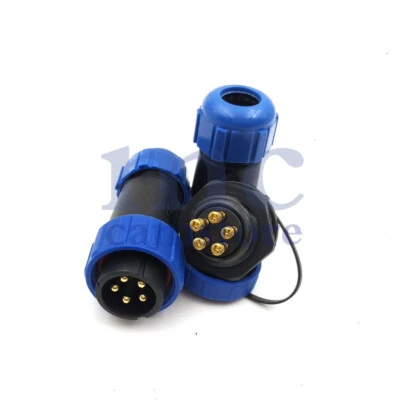 SP21 5 Pin Pair Bulkhead Waterproof Screw Crimp Plug Socket,Aviation Connector - Image 1 of 4