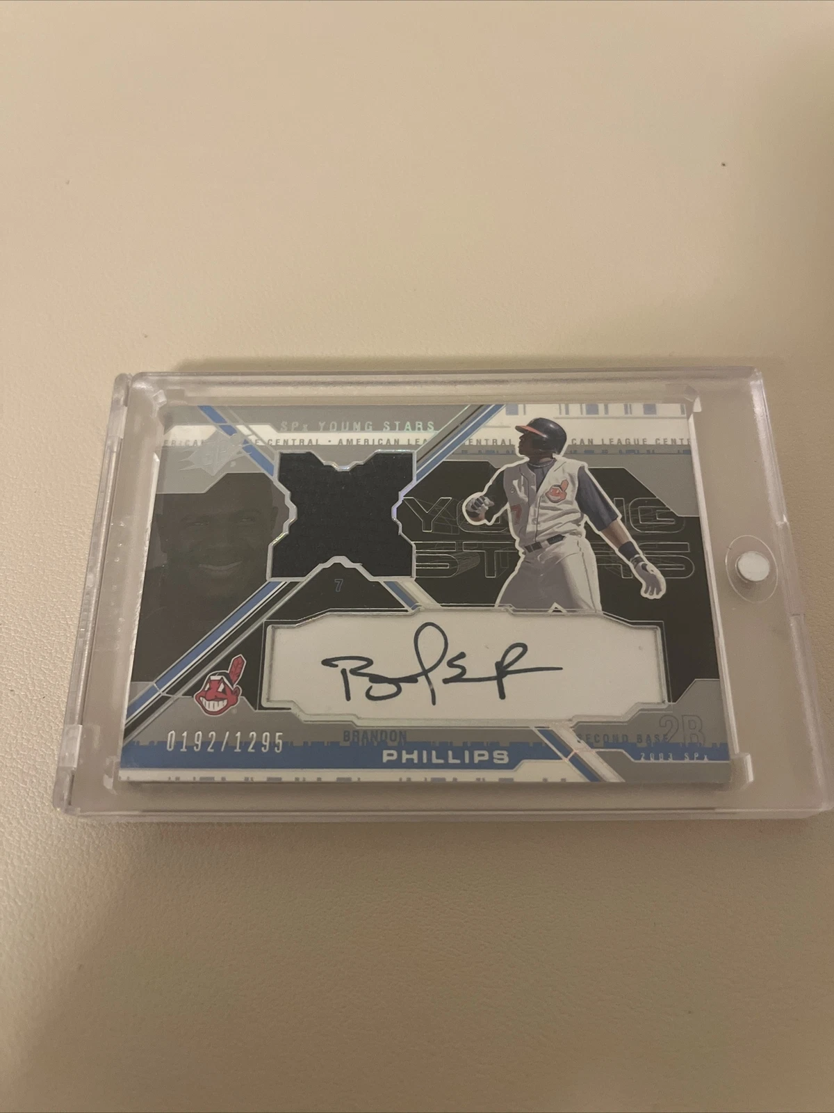 Brandon Phillips 2003 Upper Deck SPx Autograph Auto Jersey SP Card /1295