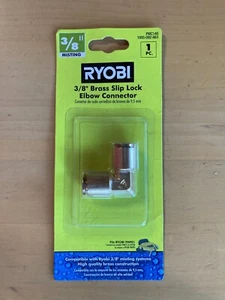 Ryobi PMC140 Brass Slip-Lock 90 Degree Elbow, 3/8” Mister Tube Corner Connector - Picture 1 of 2