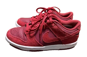 Nike Dunk Red Suede Low Gym  Triple University  310569-605 Sz Youth 5.5 - Picture 1 of 7