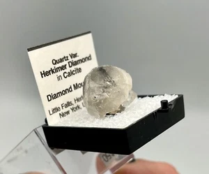 3.78 g A Grade Herkimer Diamond Gem in Calcite Crystal Matrix - Picture 1 of 10