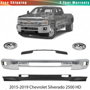 Front Bumper Valance & Fog lights For 2015-2019 Chevrolet Silverado 2500 HD - Picture 1 of 12