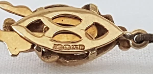 Beautiful Vintage 9ct Gold & Faux Pearl Single Strand Necklace c1978  51cm - Picture 1 of 11