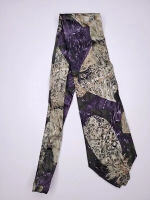 Gravata formal masculina Daniel De Fasson 56"Lx4"W verde/roxo - Imagem 1 de 4