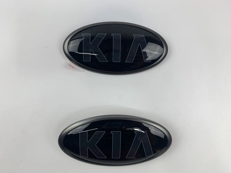 Emblema de parrilla delantera genuino Sportage 2017-2022 y emblema de tapa de maletero trasero negro Foto 1 de 4