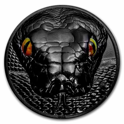 2022 Palau 2 oz Silver Hunters by Night: Python - SKU#263312 Cover