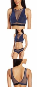 NWT Calvin Klein unlined with Mesh Tank bralette Blue Retail $35.99 Medium - Picture 1 of 3