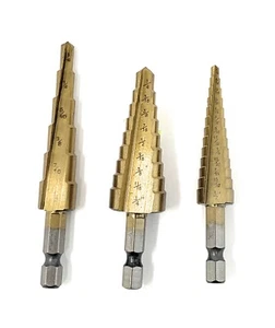 3 Pc  Step Drill Bits  - Picture 1 of 1