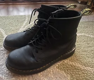 Stivali Air Wair Dr Doc Martens 1460 J Youth US 4 unisex pelle nera zip alla caviglia - Foto 1 di 4