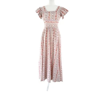 Vintage Maxi Dress Womens S Pink Cottagecore Prairie Grannycore Dainty Romantic - Picture 1 of 11