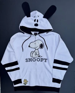Peanuts Snoopy Figural Girls Oversized Hoodie 3D Ears Size Medium NWT - Picture 1 of 8