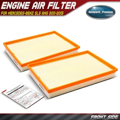 2x Filtro de aire del motor para Mercedes-Benz SLS AMG 11-15 V8 6,3 L de aspiración natural Foto 1 de 4