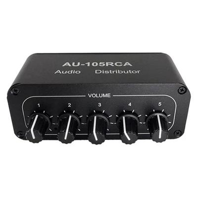 5 Kanäle Audio Verteiler Stereo Audio Mixer 1 Eingang 5 Ausgang Splitter für 1495 - Bild 1 von 4